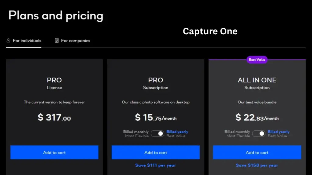 Price Comparison: Subscription vs. One-Time Purchase Lightroom vs Capture One
